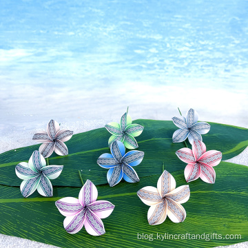 Hand-made Morocco Style Foam Plumeria Hair Pick